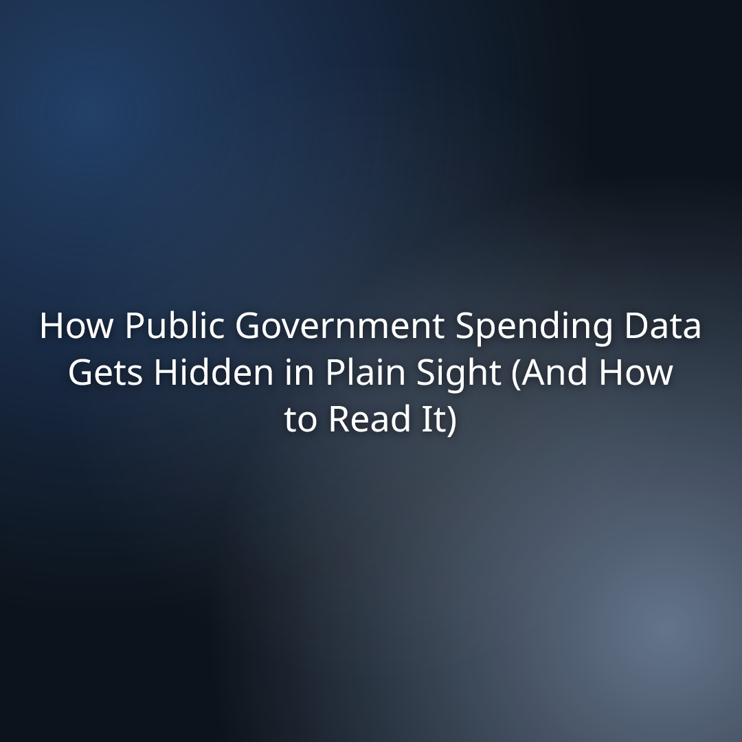 How Public Government Spending Data Gets Hidden in Plain Sight (And How to Read It)